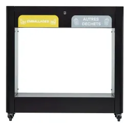 Poubelle tri sélectif Vigipirate à roulettes 2 ou 3 bacs Trimouv