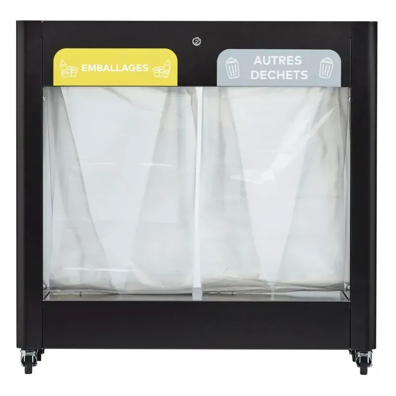 Poubelle tri sélectif Vigipirate à roulettes 2 ou 3 bacs Trimouv