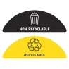 Lot de 2 stickers tri sélectif pour poubelle Collec