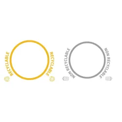 Lot de 2 stickers tri sélectif pour poubelle Collec
