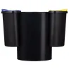 Poubelle de tri sélectif modulable 3 bacs Rossignol Modultri