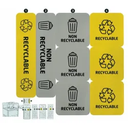 Planche de stickers tri sélectif pour poubelle Rossignol Cybel