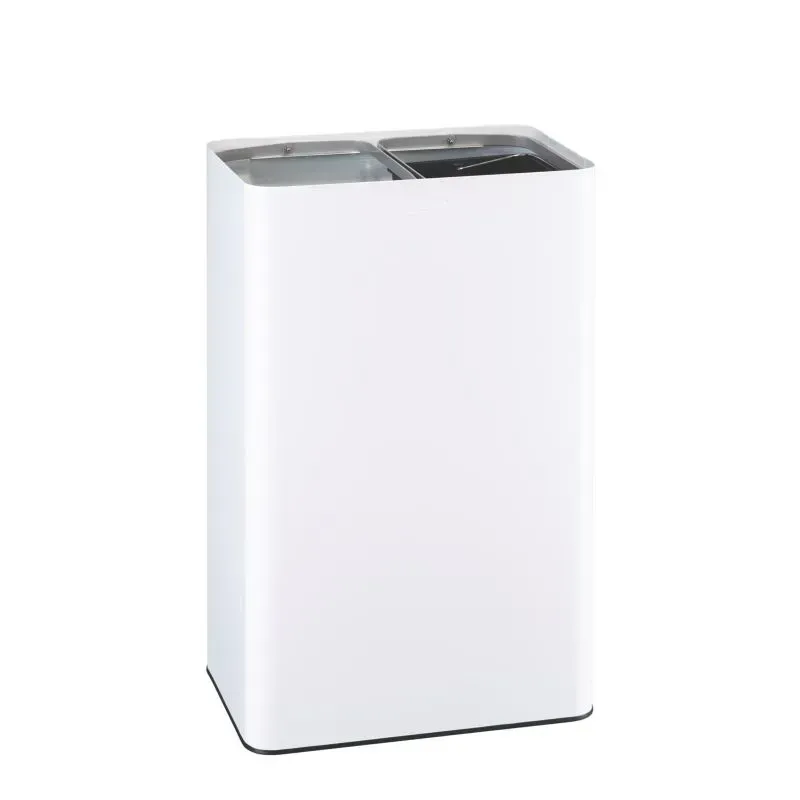 Poubelle de tri sélectif 2 bacs 40 litres Rossignol Venus