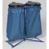 Support sac poubelle double flux -  Sur pieds