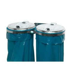 Support sac poubelle mural double flux