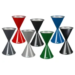 Cendrier sablier coloré - Acier