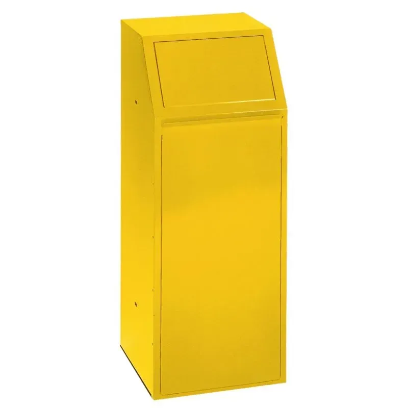 Poubelle de tri sélectif couleur avec trappe 68 litres