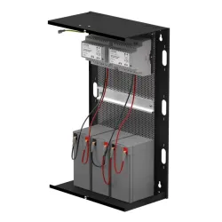 Coffret modulaire blanc avec RAIL DIN + grille + ventilateur