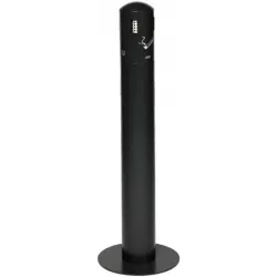 Cendrier sur pied tubulaire - 12 litres- Capacité 1500 mégots