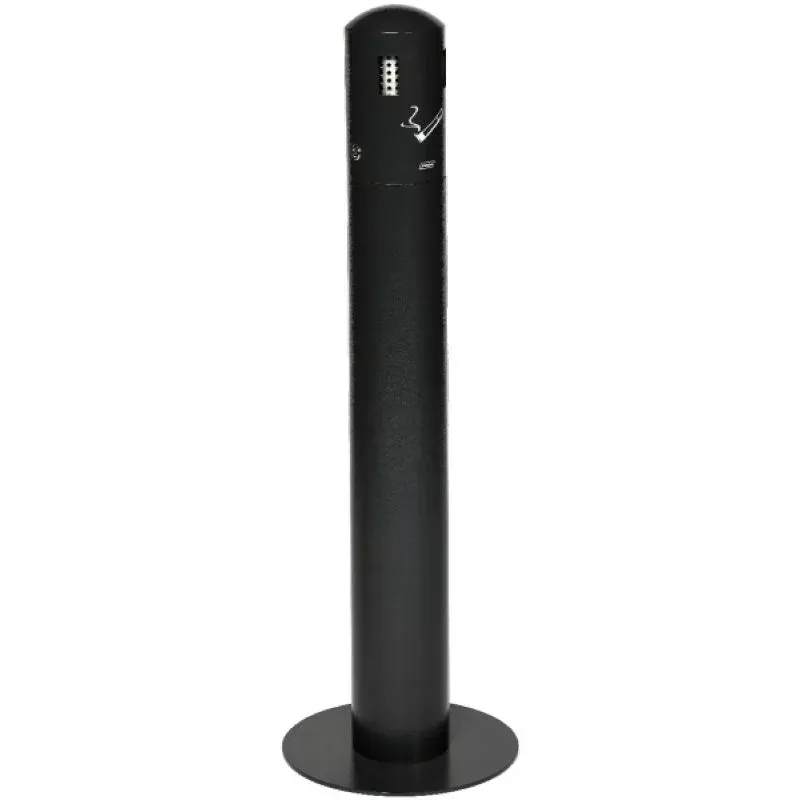 Cendrier sur pied tubulaire - 12 litres- Capacité 1500 mégots