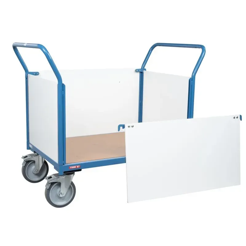 Servante avec poignée horizontale et 2 ou 3 plateaux tôle galva 400kg