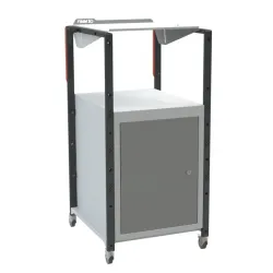 Pupitre d'atelier sur roulettes à plan inclinable + 1 porte - 150 kg