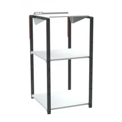 Pupitre d'atelier fixe à plan inclinable 2 étagères - 150 kg