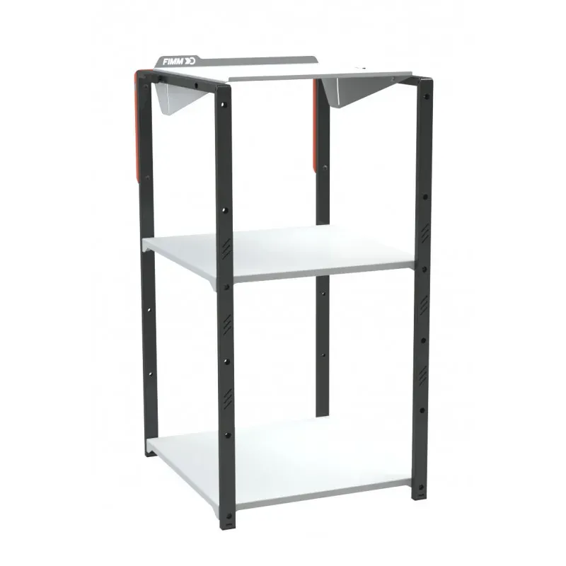 Pupitre d'atelier fixe à plan inclinable 2 étagères - 150 kg