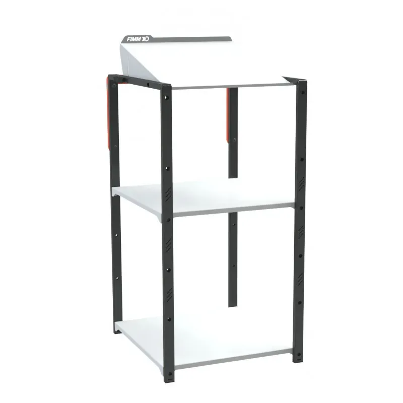 Pupitre d'atelier fixe à plan inclinable 2 étagères - 150 kg