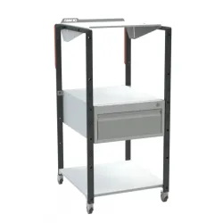 Pupitre atelier sur roulettes à plan inclinable + 1 tiroir - 150 kg