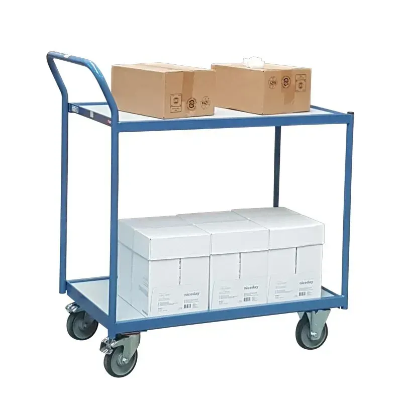 Servante 2 ou 3 plateaux - 250 kg - Poignée de poussée horizontale