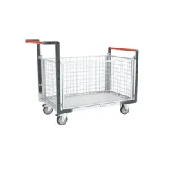 Chariot modulaire grillagé plateau bois mélaminé 250 kg - Fimm