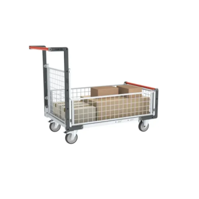 Chariot de manutention modulaire plateau tôle galva 250kg - Fimm