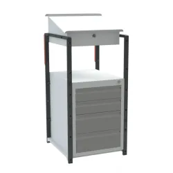 Pupitre d'atelier sur roulettes ou sur patins 1 bloc tiroirs - 150 kg