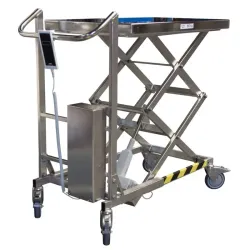 Table élévatrice électrique en inox à vis sans fin 100 kg