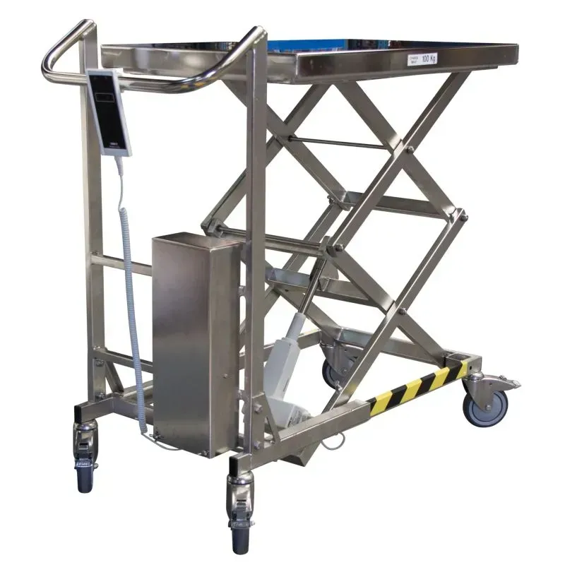 Table élévatrice électrique en inox à vis sans fin 100 kg