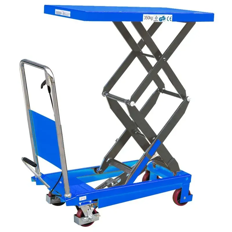 Table manuelle double ciseaux avec levée hydraulique 150 à 800 kg