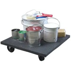 Plateau roulant en bois enrobé et tapis caoutchouc 210 à 500kg - Fimm