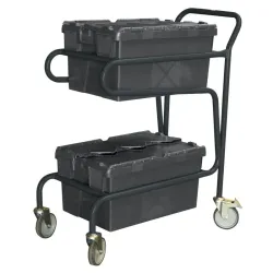 Servante porte bacs plastiques emboîtables 100 kg - Fimm