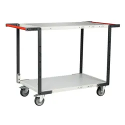 Servante à 2 ou 3 plateaux bois et double poignées 250 kg - Fimm