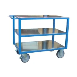 Servante établis avec 2 ou 3 plateaux en tôle zinguée 500 kg - Fimm