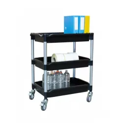 Desserte tertiaire avec 2 ou 3 plateaux bacs 180 kg - Fimm