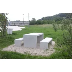 Table + 2 banquettes béton - Bordeaux