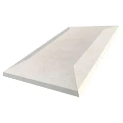 Coussin berlinois en béton blanc sablé sans marquage