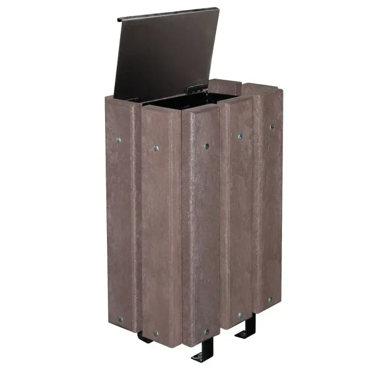 Poubelle de ville en plastique recyclé sans couvercle