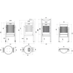 Poubelle extérieur ronde Barcelona - Inox