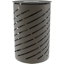 Corbeille de rue Spirale 65 litres