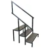 Rampe d'escalier pour estrade avec plancher réglable en hauteur