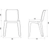 Chaise empilable en résine de synthèse Denver - Classement feu M4