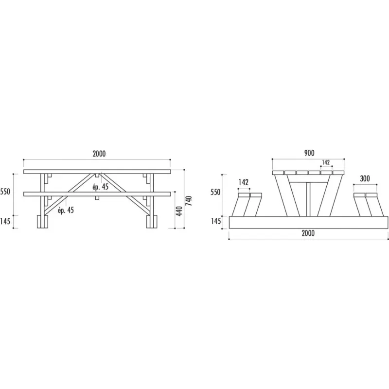 Table pique-nique Dortmund