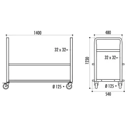 Chariot de transport 24 chaises pliantes