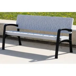 Banc public en plastique recyclable Maverick