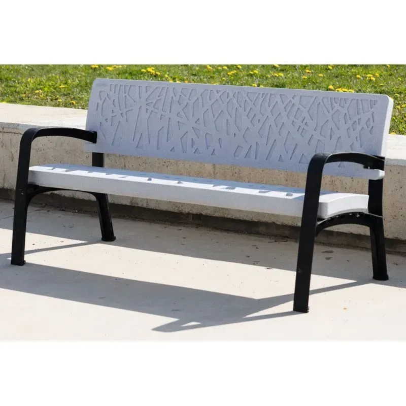Banc de ville en plastique recyclable design Maverick - Mobilier urbain