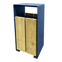 Corbeille en pin Taulo  60 litres avec ou sans couvercle