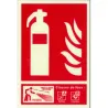 Panneau extincteur classe de feu AB photoluminescent