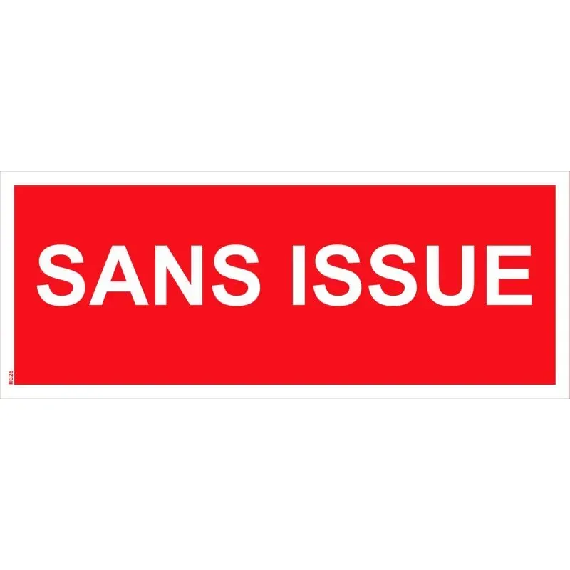 Panneau sans issue