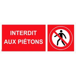 Panneau picto interdit aux piétons
