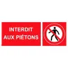 Panneau picto interdit aux piétons