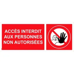 Panneau picto accès interdit aux personnes non autorisées