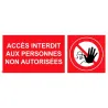 Panneau picto accès interdit aux personnes non autorisées
